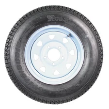 Trailer Tire on Rim ST175/80D13 175/80 D 13 Load C 5 Lug White Spoke Wheel