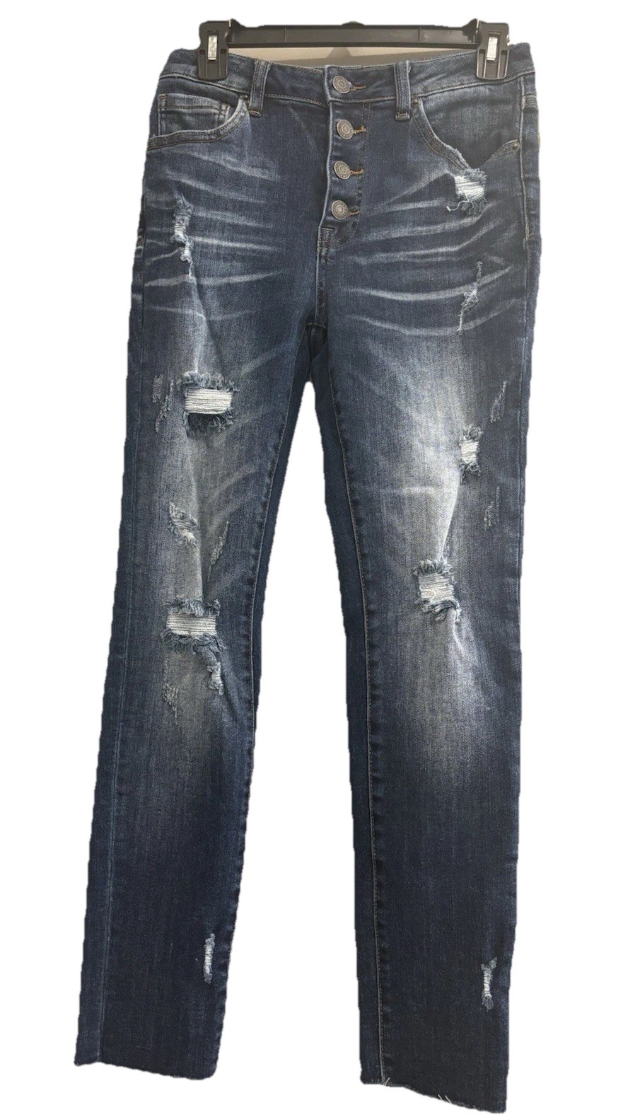 Risen Jeans Women’s Button Fly Dark Wash Skinny Size 5