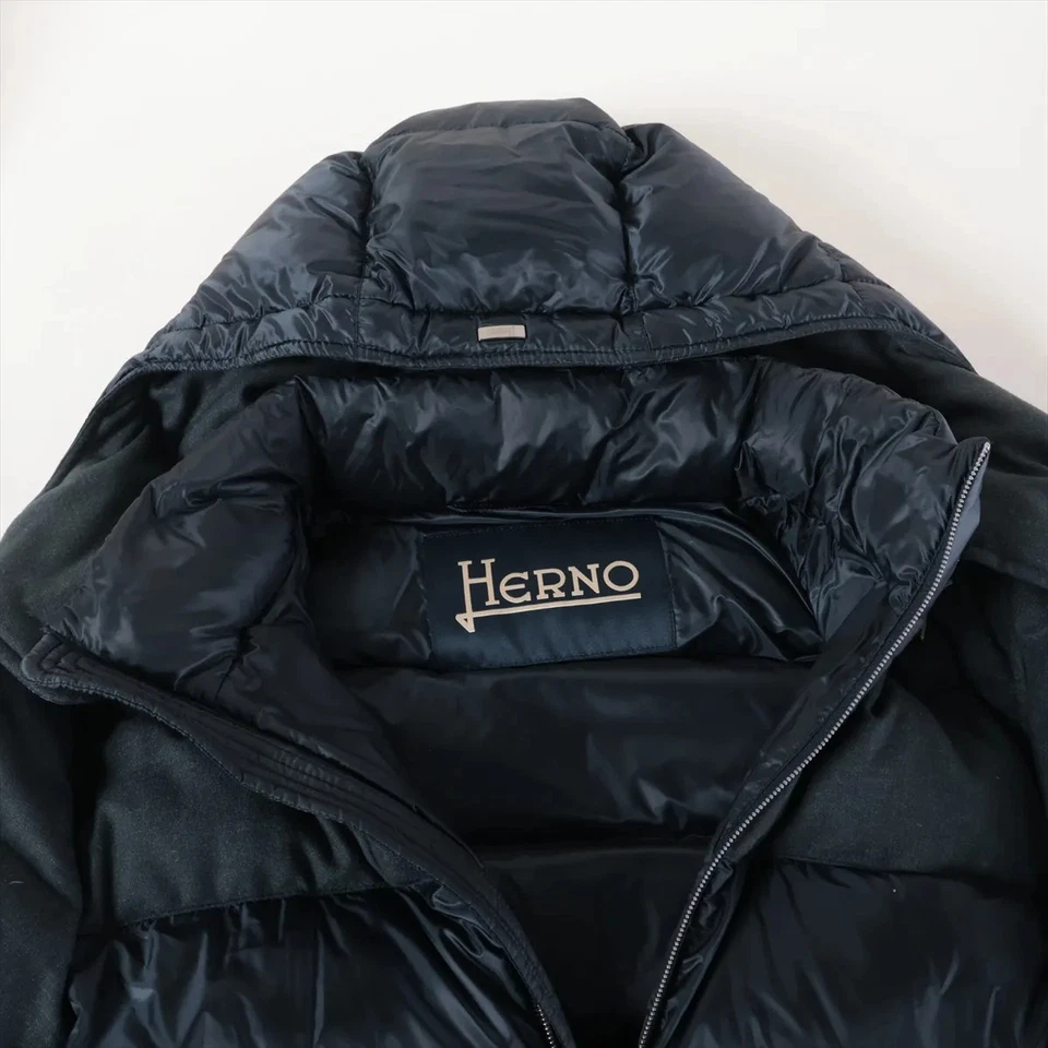 Herno Nylon Down jacket 50 Men's Navy Blue  PI000949U-33347-9200 - Image 4 of 4