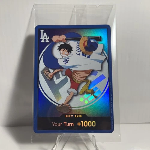 One Piece Night Los Angeles Dodgers Monkey D. Luffy Promo Card Game Sealed