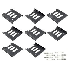 8Pcs 2.5" to 3.5" SSD HDD Hard Disk Drive Bays Holder Metal Mounting Bracket ...