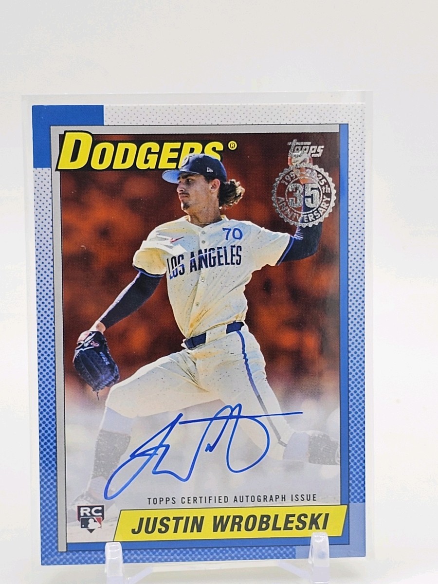 2025 Topps Series 1 Justin Wrobleski Rookie /25 ON CARD AUTO #90A