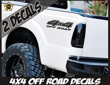4x4 Truck Bed Decals Matte Black Set For Ford F-150 Super Duty F-250 Etc.