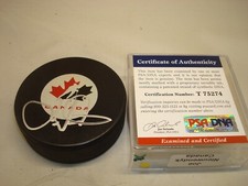 Joe Nieuwendyk Signed Team Canada Hockey Puck Autographed PSA/DNA COA 1A