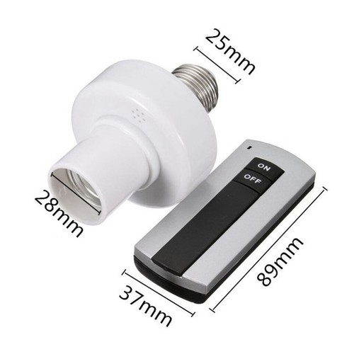 Control remoto inalámbrico E27 220V lámpara montaje de lámpara zócalo interruptor - Imagen 7 de 8
