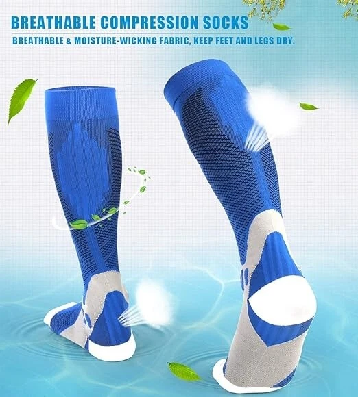 NHS COMPRESSION FLIGHT SOCK TRAVEL ANTI SWELLING FATIGUE SPORT SUPPORT STOCKINGS - Image 4 of 4