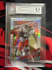 2021 Donruss Optic Rocket Emoji Prizm SP, Kareem Hunt BGS 8.5 POP 1