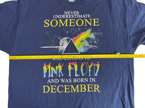 HANES T-shirt Unisex Cotton Navy Blue 'Never Underestimate Someone....Size XL - Picture 5 of 7