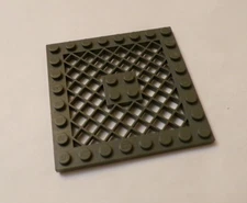 Lego x1 Old Dark Gray 8x8 Plate With Grille, 4151 (028-134)