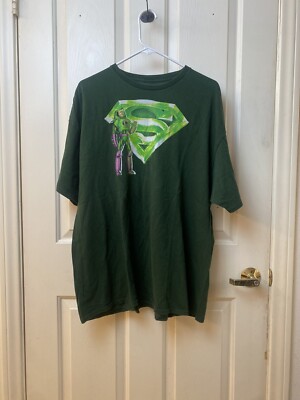 Superman Lex Luthor Kriptonite Symbol DC Comics Licensed Adult T-Shirt Sz Large