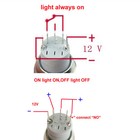 2Pcs 12V 3A 16mm Green Symbol&Circle LED Black Metal Switch Push Button ...