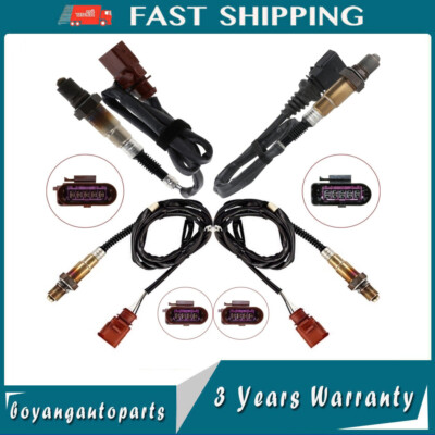 Audi S7 O2 Sensor 4pcs Up+Downstream Oxygen Sensor For Audi S6 S7 S8 A8 Quattro 4.0L V8 ...