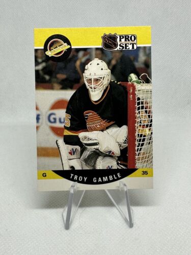 1990 Pro Set Card, #641 Troy Gamble, Vancouver Canucks, Rookie Season - Picture 1 of 2