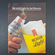 1983 Michelob Light Beer Anheuser-Busch Vintage Print Ad St Louis MO Bottle Mug