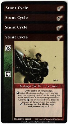 Stunt Cycle x4 Kindred Most Wanted V:TES VTES Vampire CCG