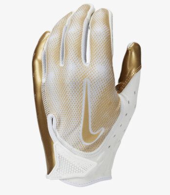 Nike Vapor Jet 7.0 Metallic Gold Football Gloves Adult Men's Size Medium NEW