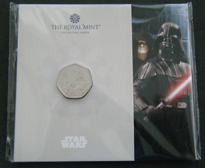 2023 Star Wars Darth Vader & Emperor Palpatine 50p Coin BU Pack - auf Lager