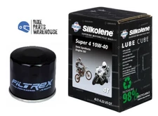 YAMAHA FZR1000 1991-1995 SILKOLENE SUPER4 10W40 OIL & FILTER SERVICE KIT