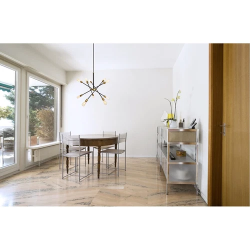 Living District LD8003D28BK Axel Chandelier Black and Brass - Picture 2 of 7