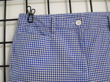 TALBOTS    SIZE 8 BLUE  WHITE GINGHAM CHECK / SKIMMER / CROPPED PANTS