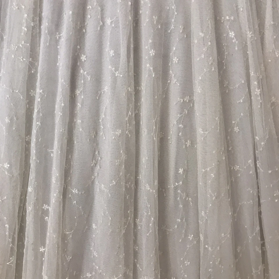 Maxi Falda The White House Alexia Admor Bordada Tul IMPRESIONANTE Blanca Talla 12 Foto 4 de 4