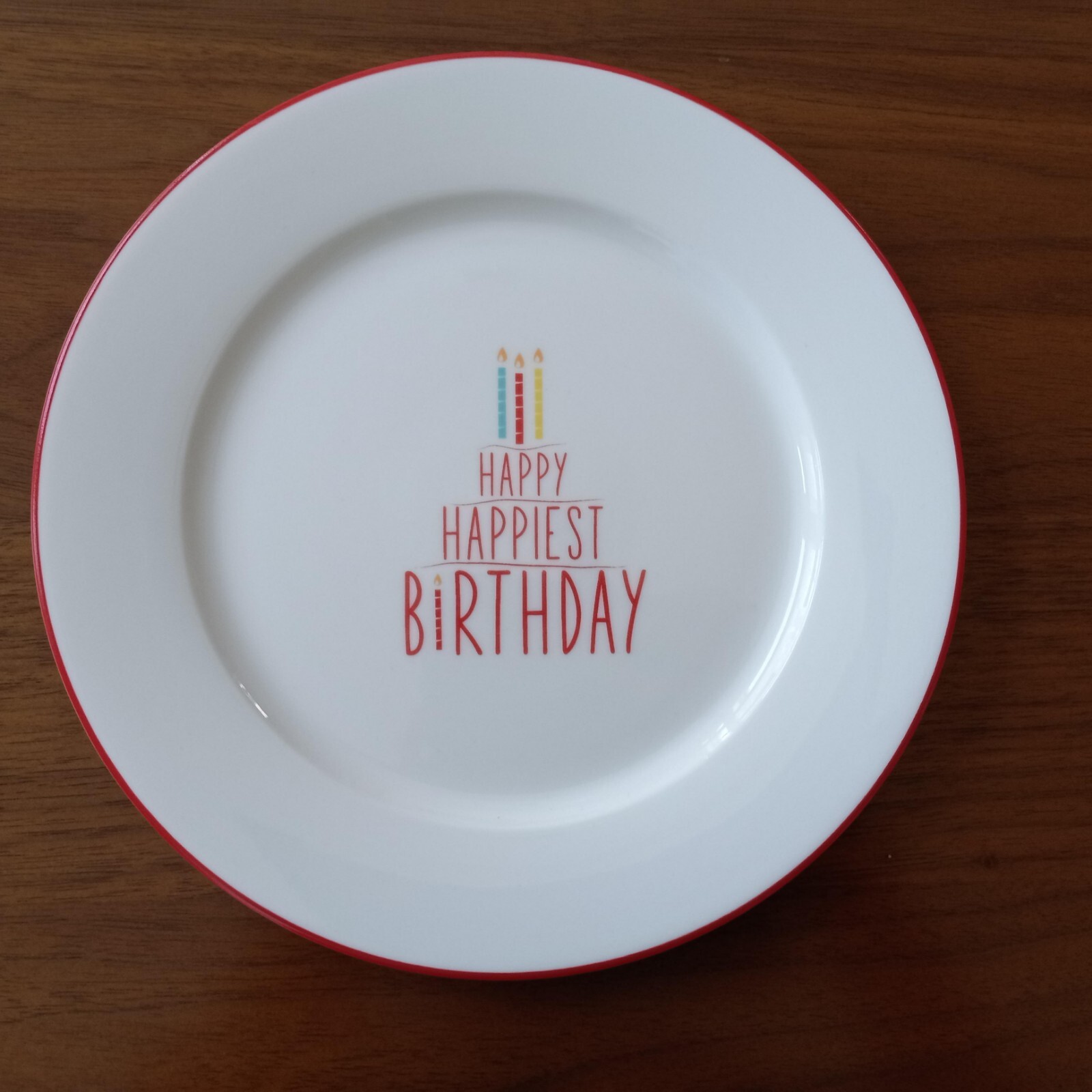 Celebrations Happy Birthday Dinner Plate 10" EUC Happy Happiest BD