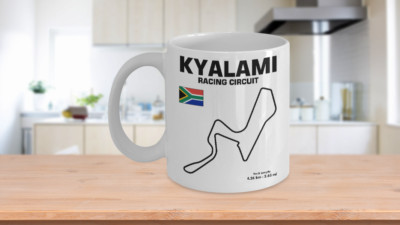 Kyalami Racing Circuit Track Outline Coffee Mug