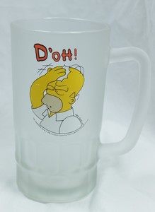 Homer Simpson D Oh 20 Oz Frosted Beer Mug Stein Cup The Simpsons Ebay