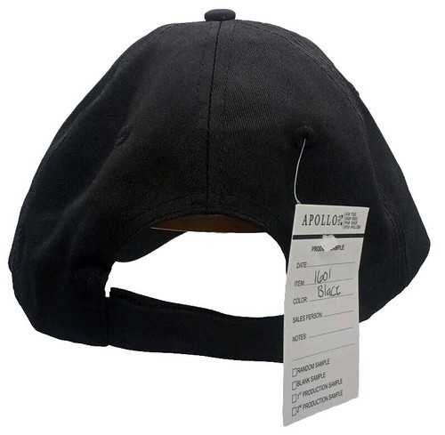Nueva gorra negra Apollo ajustable para adultos - Imagen 4 de 5