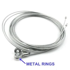 TWO 150" Replacement Cable Wire- Enclosed Cargo Trailer Ramp Door Spring 12.5'