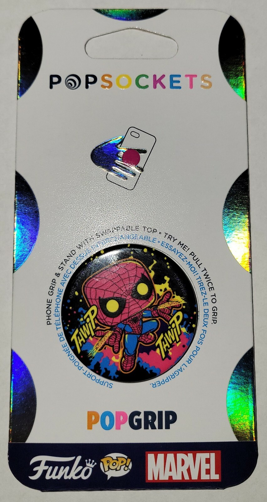 SPIDERMAN FUNKO/MARVEL Popsocket Cell phone PopGrip-NEW-image
