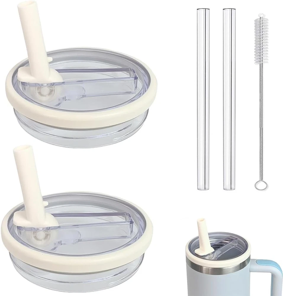 Leak-Proof Flip Straw Replacement Lid for Tumbler Cup Accessory  