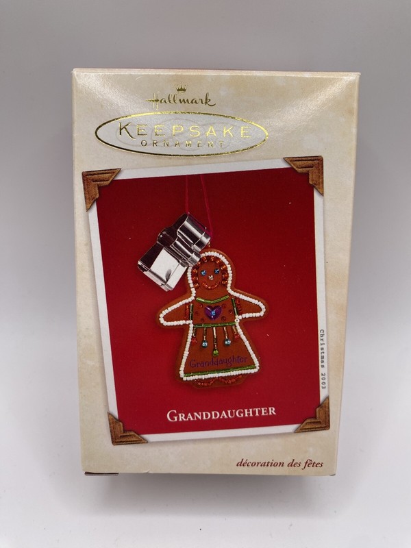 2003 Hallmark Keepsake GRANDDAUGHTER Gingerbread Girl COOKIE CUTTER-READ