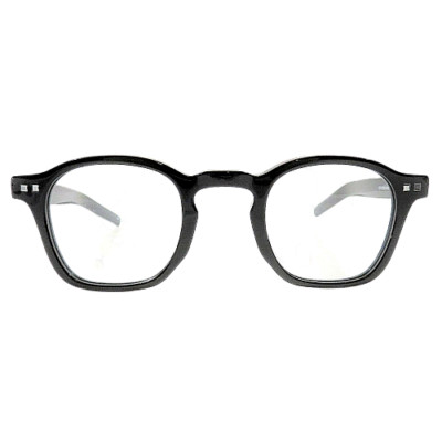 New BONLOOK Men's Eyeglasses BRISK Onyx Black Silver Optical Frame 44-25-145
