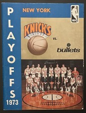 1973 New York Knicks vs Baltimore Bullets Eastern Division Playoff Program