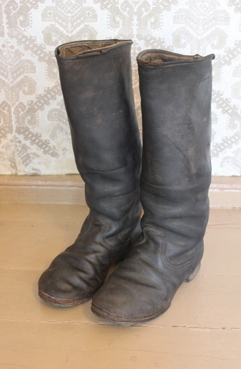 ORIGINAL WW2 NKVD RKKA RED ARMY SOLDIER LEATHER BOOTS SHOES PAIR