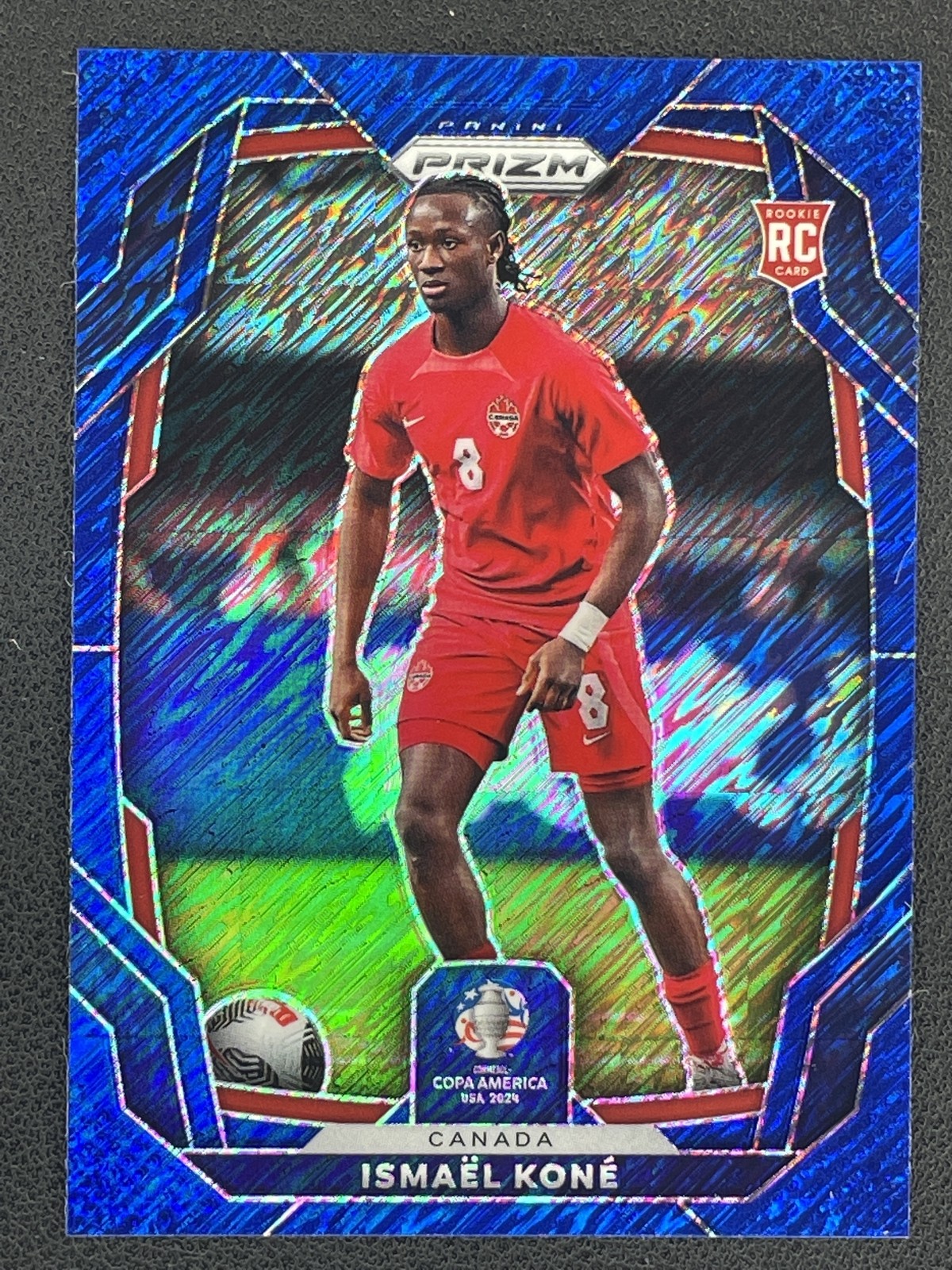 2024 Prizm Conmebol Copa America Ismael Kone RC Blue Shimmer /7 Canada DZLT