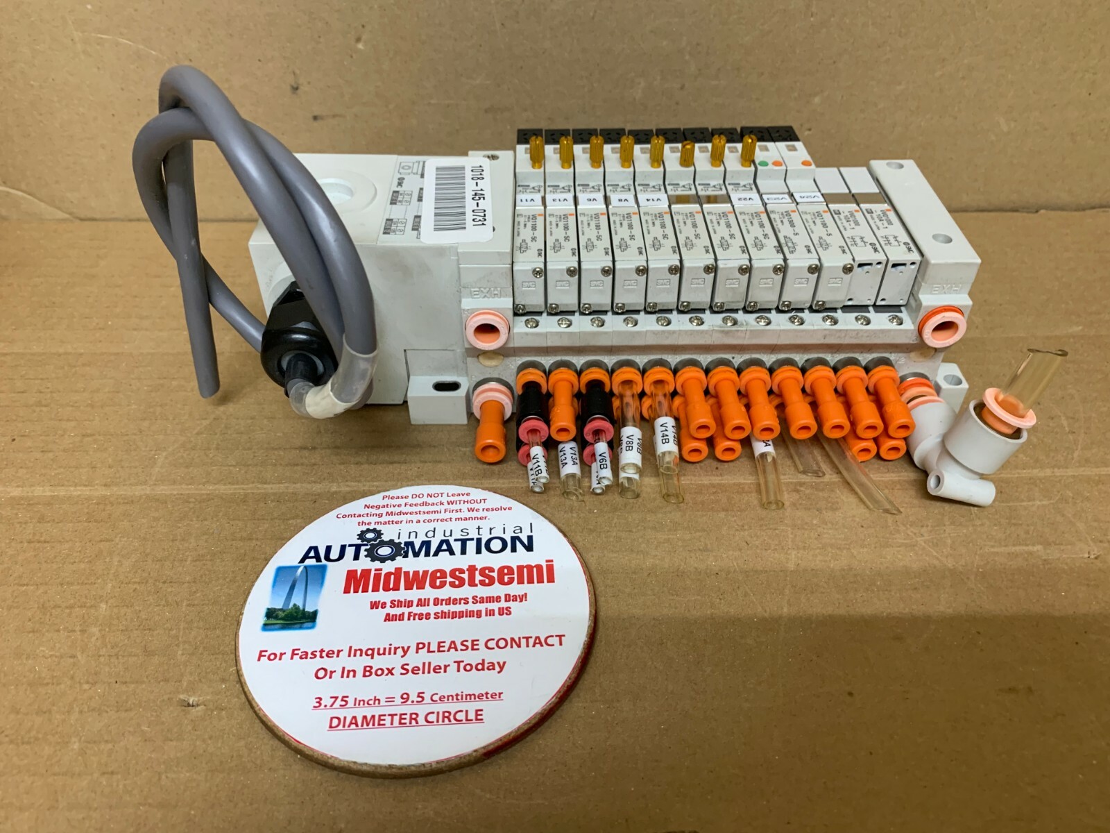 SMC MANIFOLD BANK LOT 12 VALVES 8X VQ1100-5C + 2X VVQ1000 + VQ1300-5 + VQ1100-5