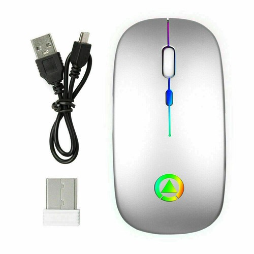 2.4GHz Wireless Optical Mouse USB Rechargeable RGB Cordless Mice For PC Laptop - Picture 20 of 20
