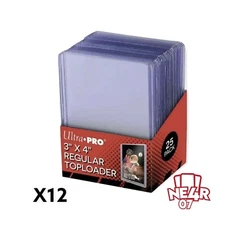 Pokemon Yugioh One Piece Regular Toploader Ultra Pro 12 Hard Card Protectors