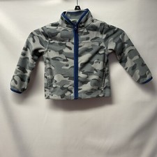 Oshkosh Gray Camo Full Zip Long Sleeve Collarless Jacket 18-24M