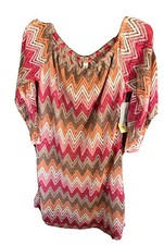 Medium Tacera Lace Multicolor Dress 3/4 Sleeve  Rounded Neck