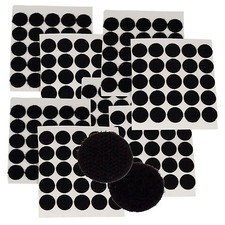100 Sets Hook  Loop Fastener Coins Dots Adhesive-Backed 20mm Free Ship BLACK