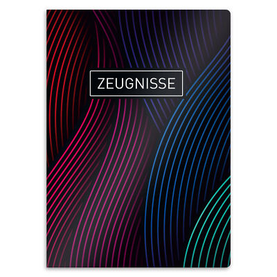 itenga Zeugnismappe DIN A4 Kunststoff Sichtbuch LINIEN mit Prospekthüllen neu