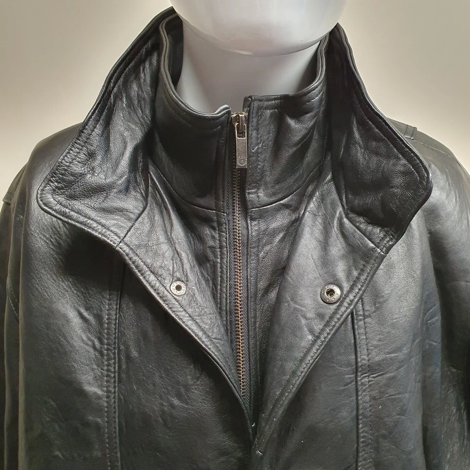 Chaps Ralph Lauren Thinsulate mens black leather jacket size L Great condition - Image 2 of 4