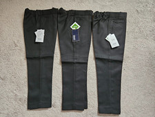 3x School Trousers Uniform Brand New Boys 5-6 Years Ajustable waist Black