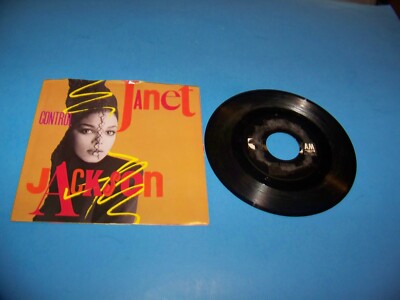 Janet Jackson ''Control'' 45 RPM Record & Picture Sleeve 1986