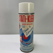 Vintage Can Of STATi-KLEER Anti-Static Record Cleans  Lubricates 50 Full
