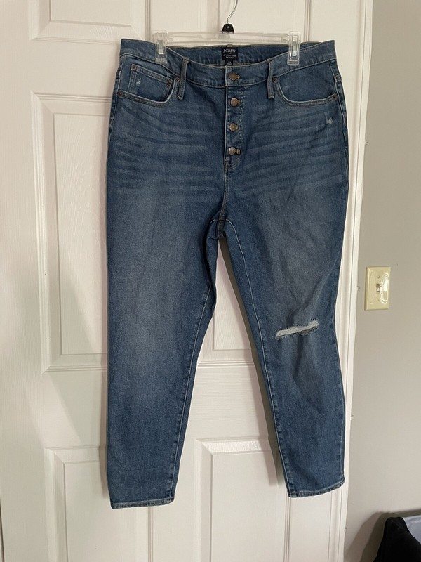 J Crew Blue 10" High Rise Skinny Jeans Size 33 Item AJ478 New Nwt Medium Wash