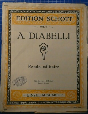 A.Diabelli Edition Schott 05879 Rondo militaire H-17957